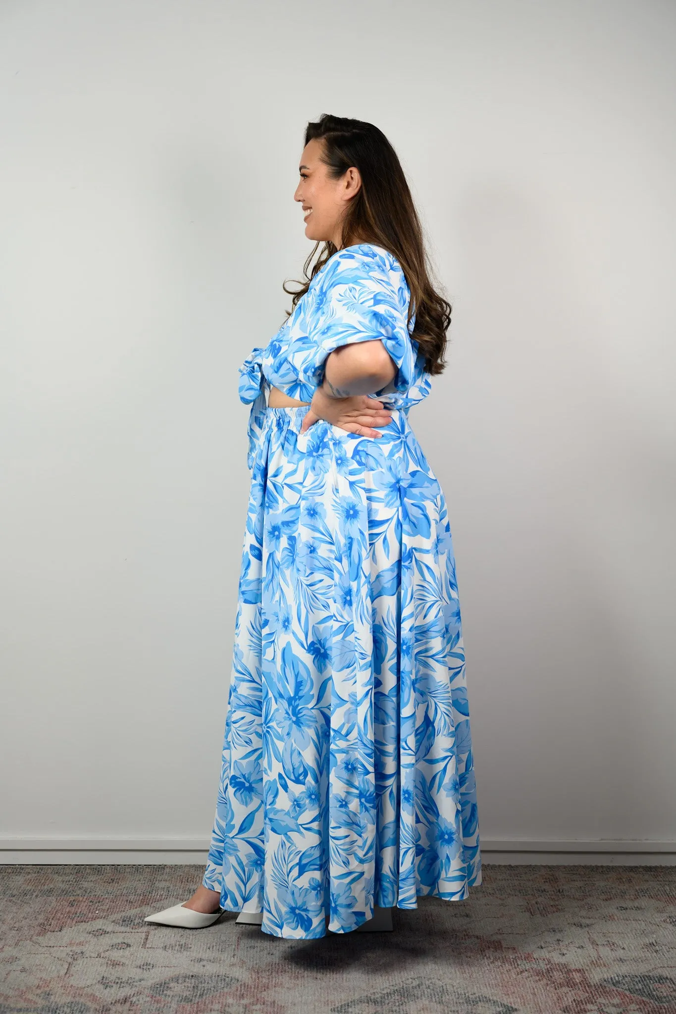 Leilani dress - Ocean floral