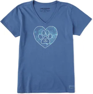 Life is Good Women's Crusher Tee, Short Sleeve Cotton Graphic T-Shirts, Trippy Paw