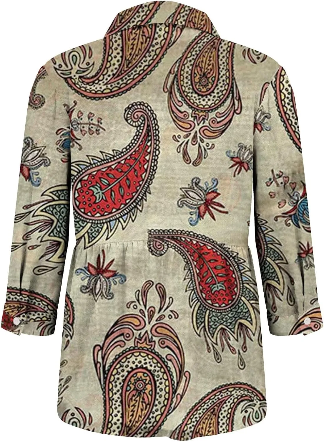 Linen Outfits Women White Linen Shirt Women Down Blouses Tops Long Sleeve Shirt for with Front Pocket Tops Long Sleeve