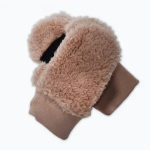 Little Girl's Pink Shadow Plush Mittens