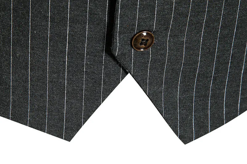 Livingstone - Dark Academia Business Suit Vest Blazer V-Neck Slim Fit