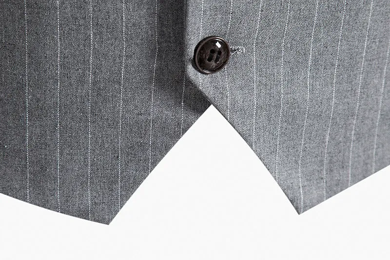 Livingstone - Dark Academia Business Suit Vest Blazer V-Neck Slim Fit