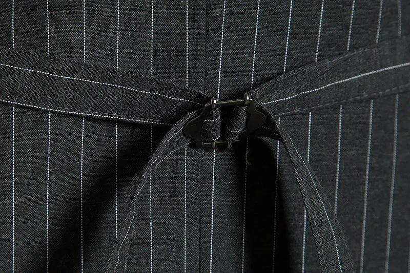 Livingstone - Dark Academia Business Suit Vest Blazer V-Neck Slim Fit