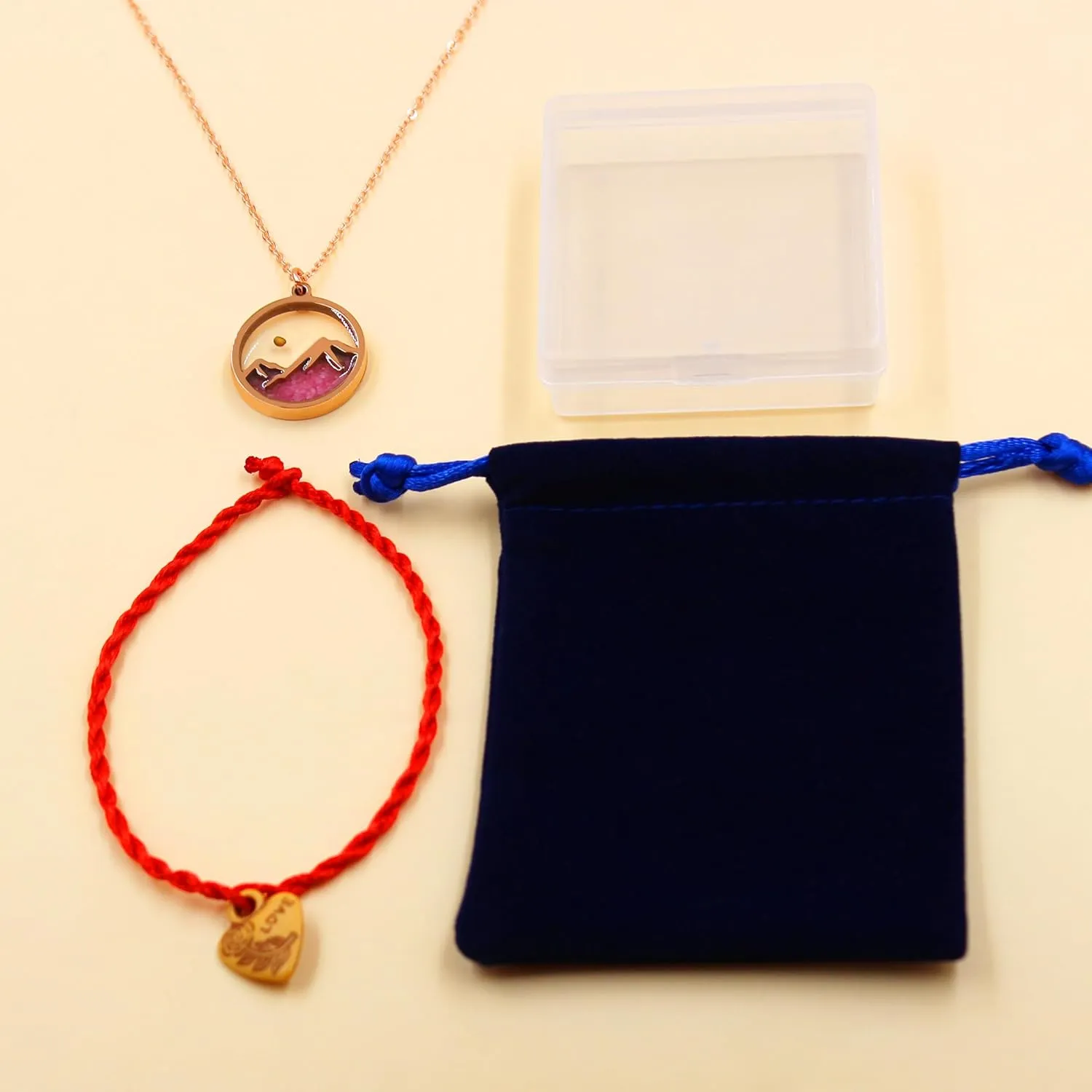 Luminous Glow Mountain and Mustard Seed Pendant Necklace | Hyposensitization Inspirational Christian Glow Jewelry for Women Hope Faith Moves Mountains YA5070