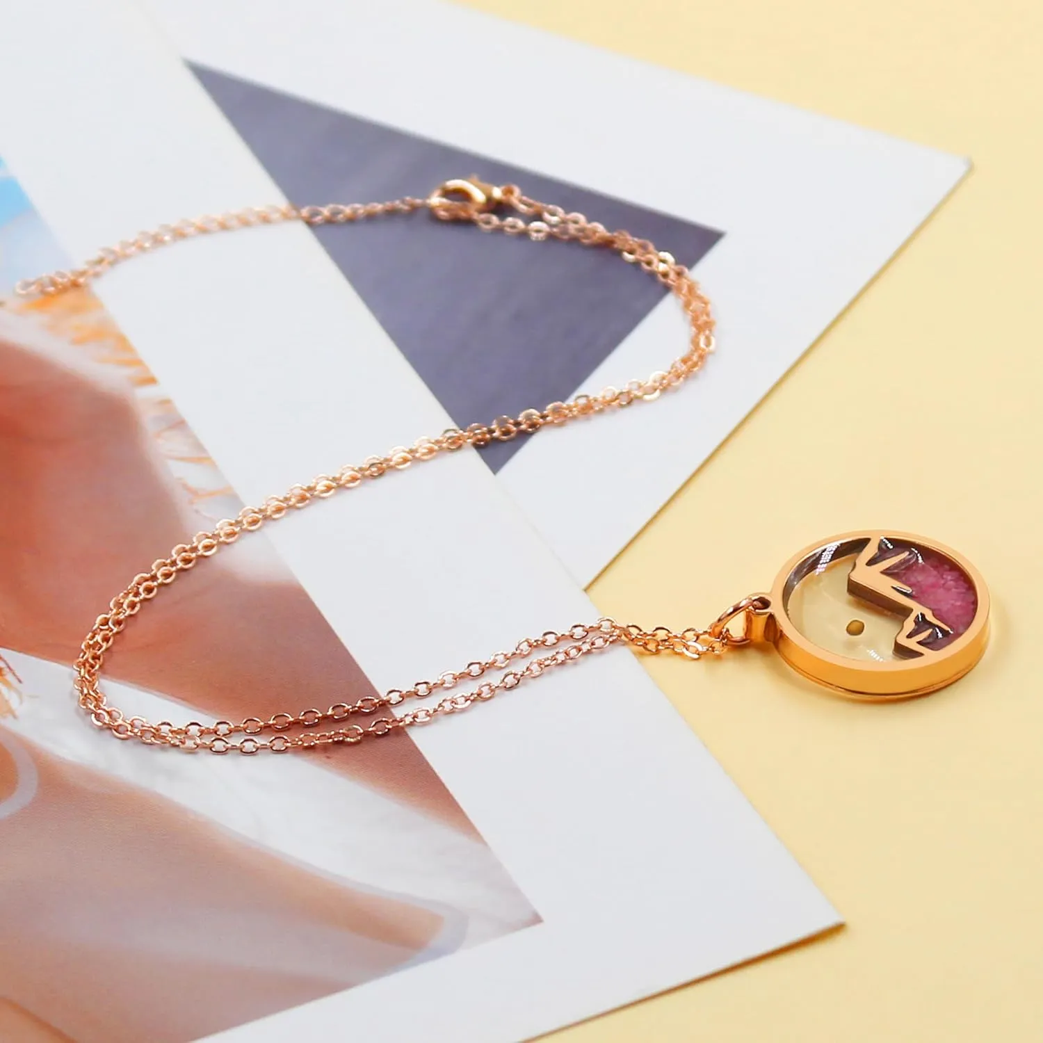 Luminous Glow Mountain and Mustard Seed Pendant Necklace | Hyposensitization Inspirational Christian Glow Jewelry for Women Hope Faith Moves Mountains YA5070