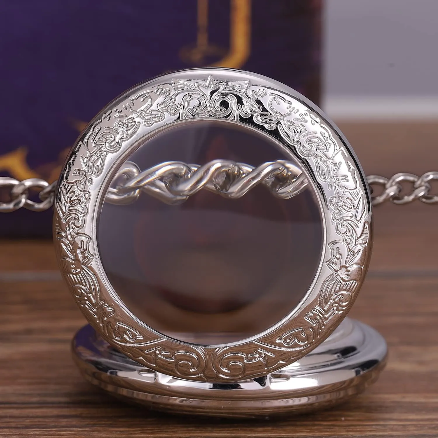 ManChDa Mechanical Pocket Watch for Men Vintage Pocket Watch with Chain Skeleton Pocket Watches