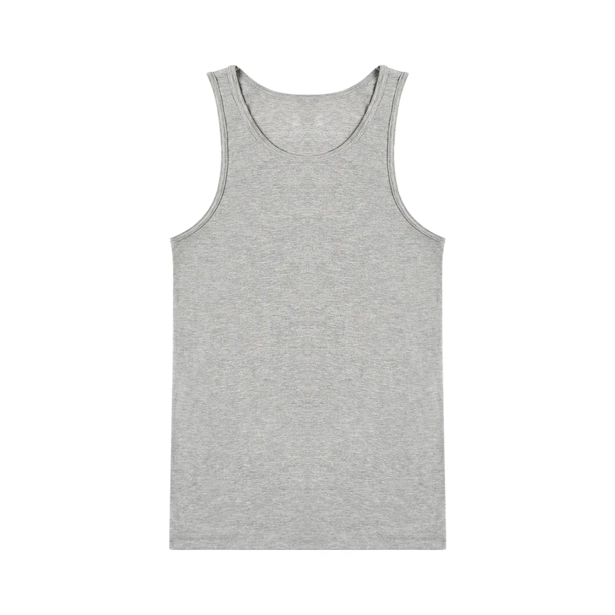 Mens 3-Pack Sleeveless Vests Cotton Grey Tank Top