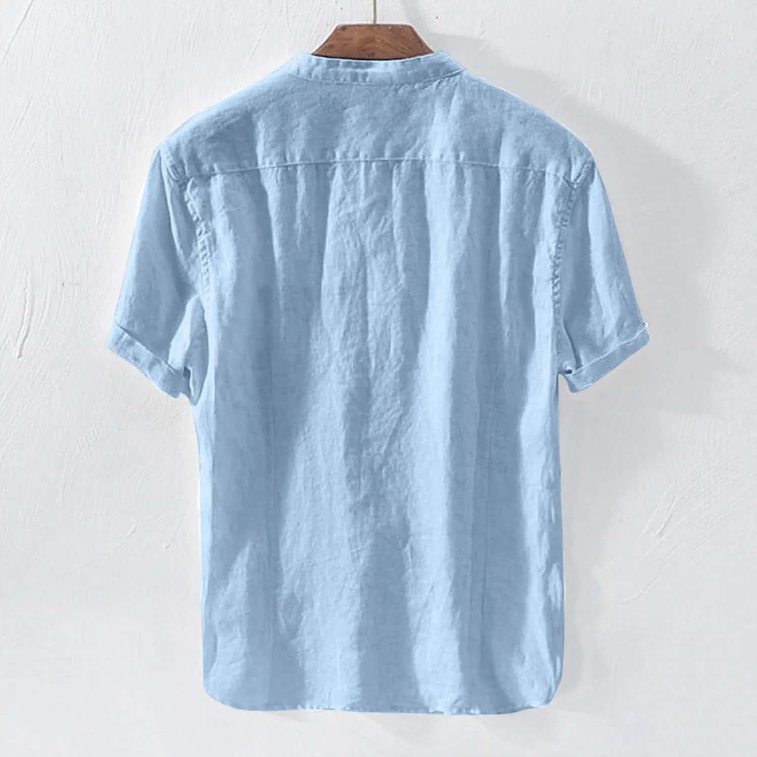 Mens Cotton Linen Short Sleeve Tops Button Down Shirts Casual Stylish Loose Fit Beach Shirt Vacation Hawaiian Outfits