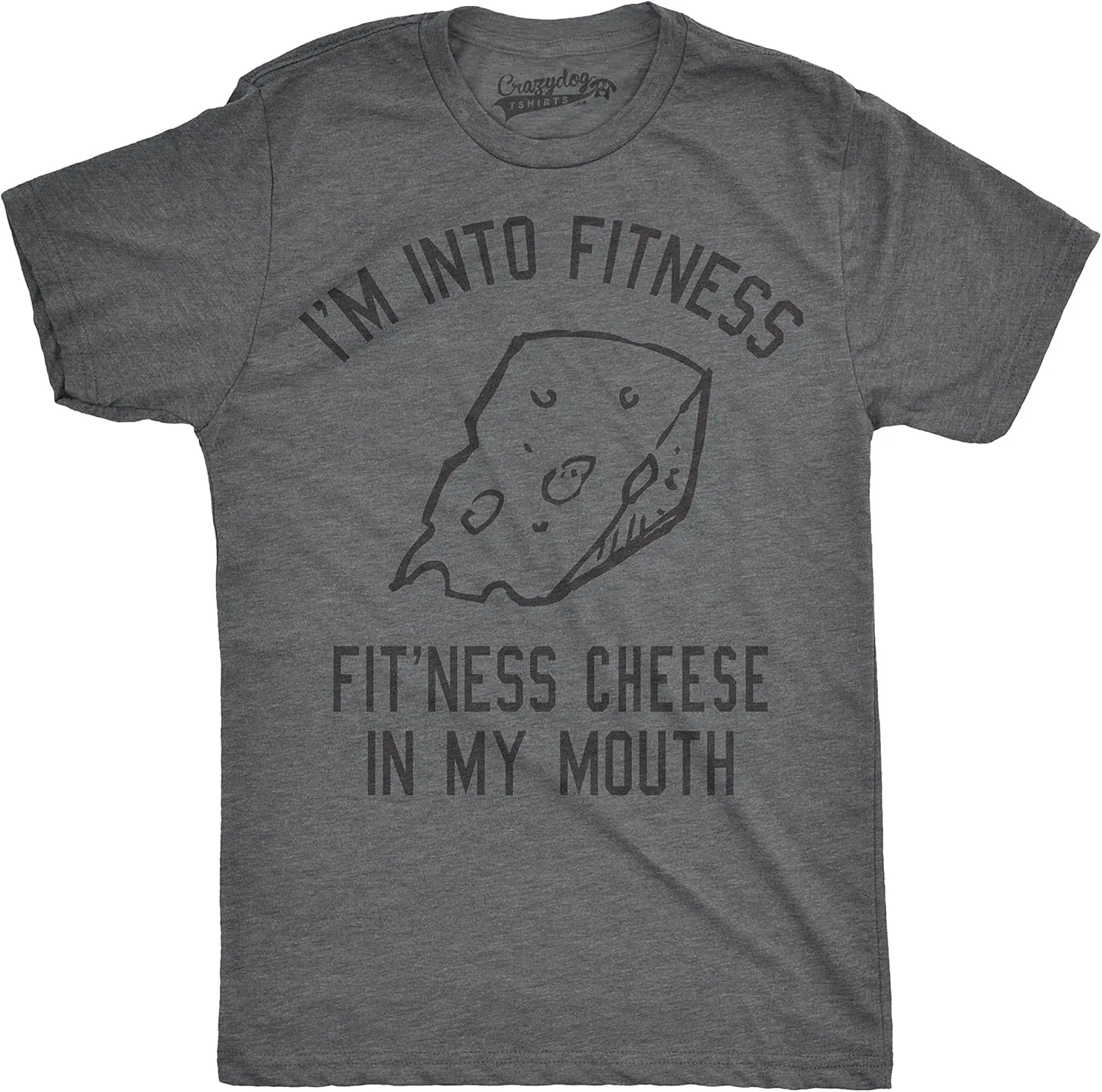 Mens Fitness Cheese in My Mouth T Shirt Funny Queso Tee for Guys
