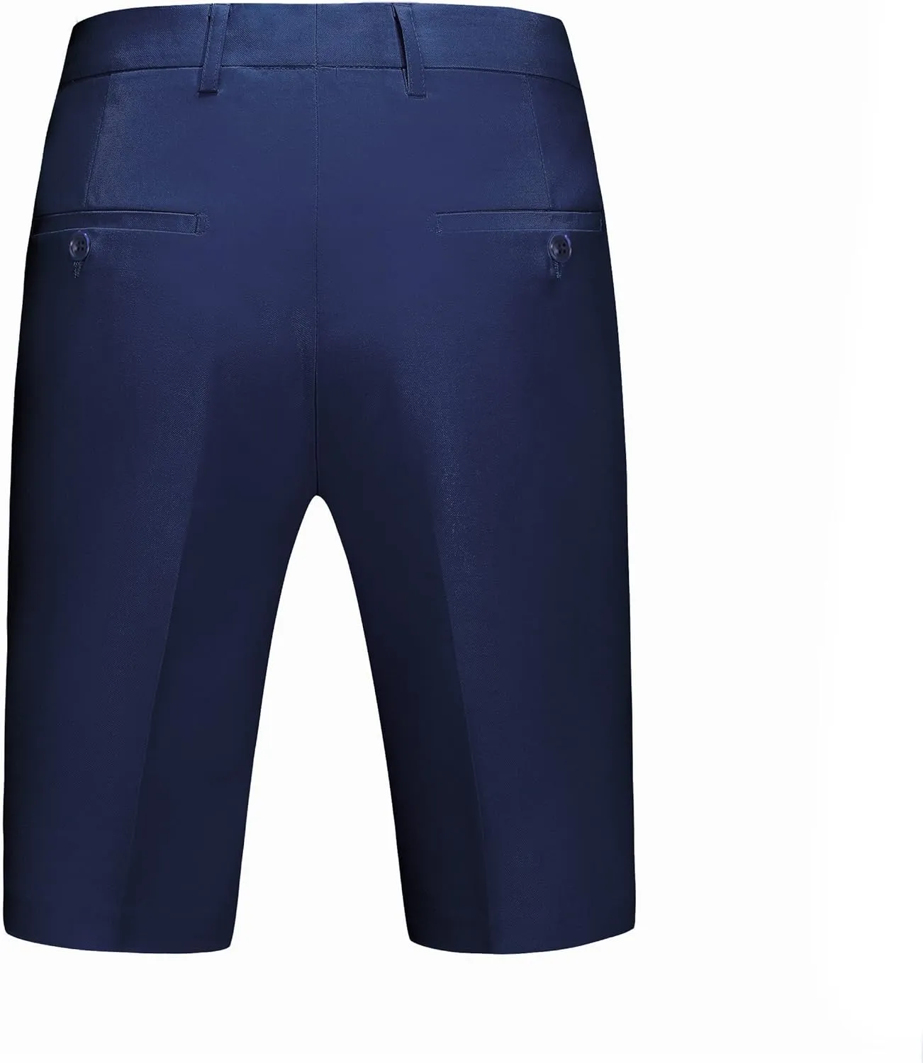 Men's Flat Front Pleat Dress Shorts for Golf, Casual and Formal Wear 9" Inseam (Order One Size Up)