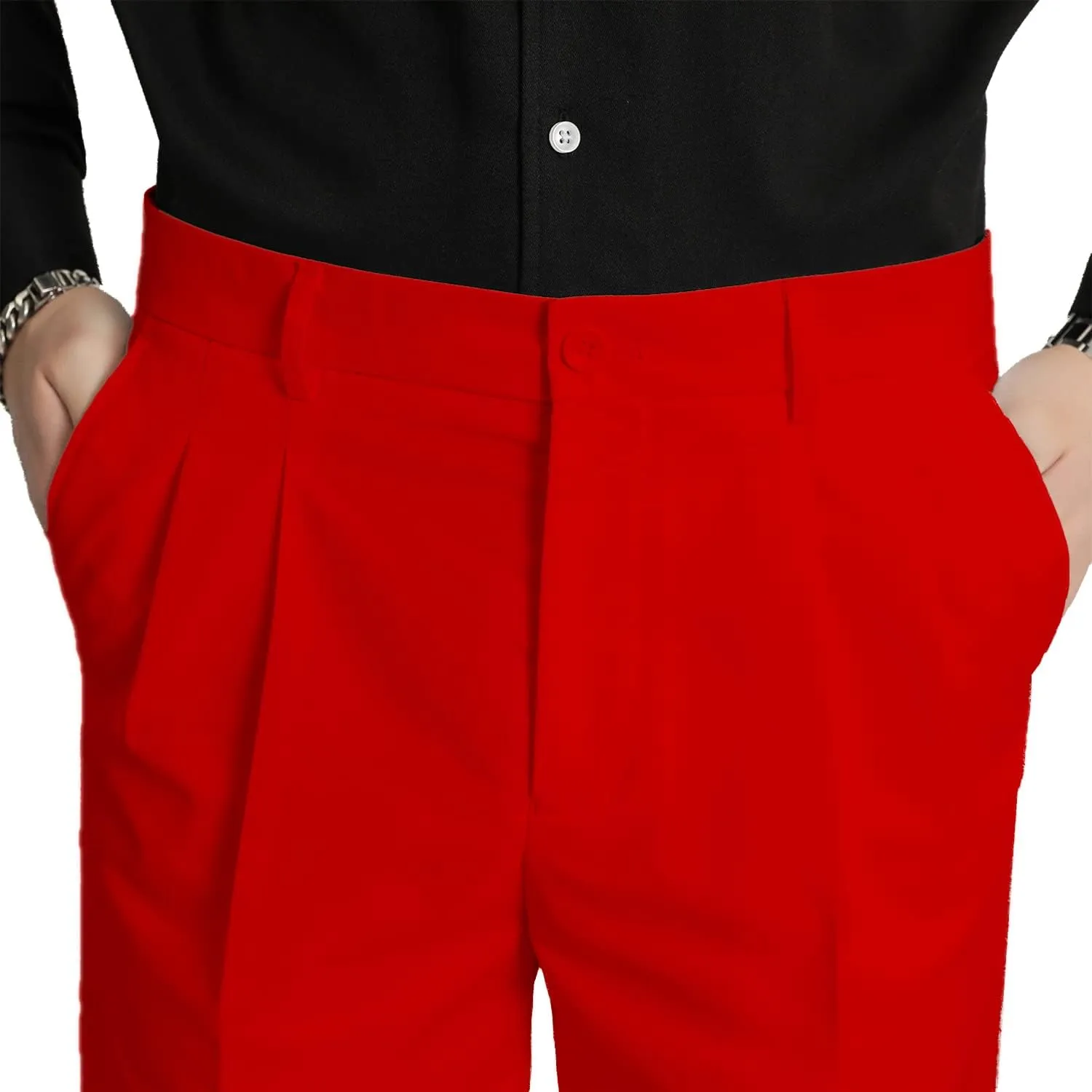 Men's Flat Front Pleat Dress Shorts for Golf, Casual and Formal Wear 9" Inseam (Order One Size Up)