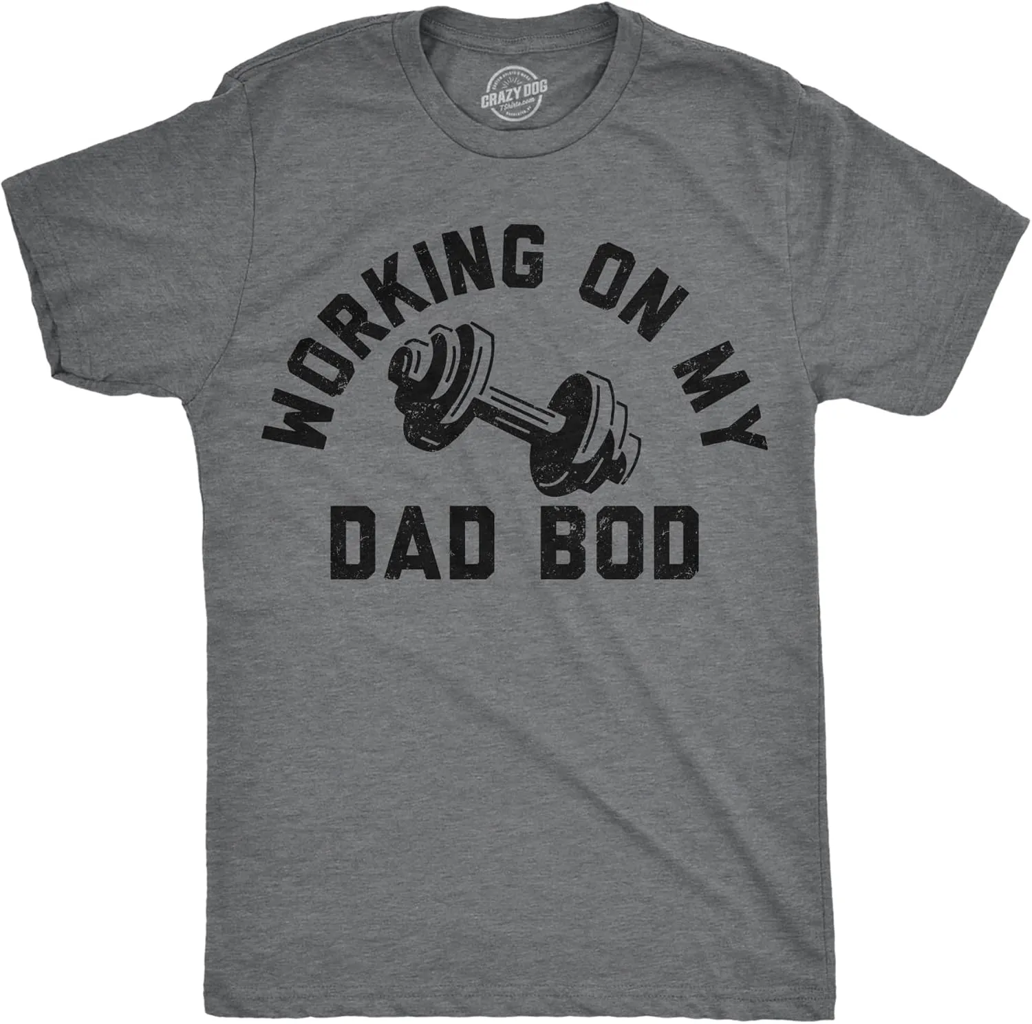 Mens Funny T Shirts Working On My Dad BOD Sarcastic Workout Tee for Men