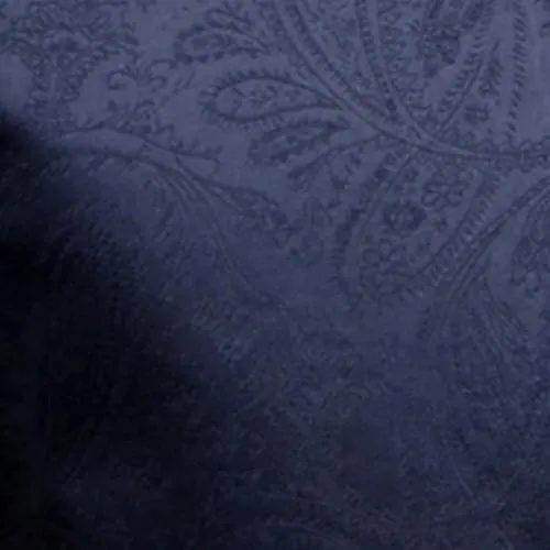 Men's Navy Blue Paisley Vest with Neck Tie