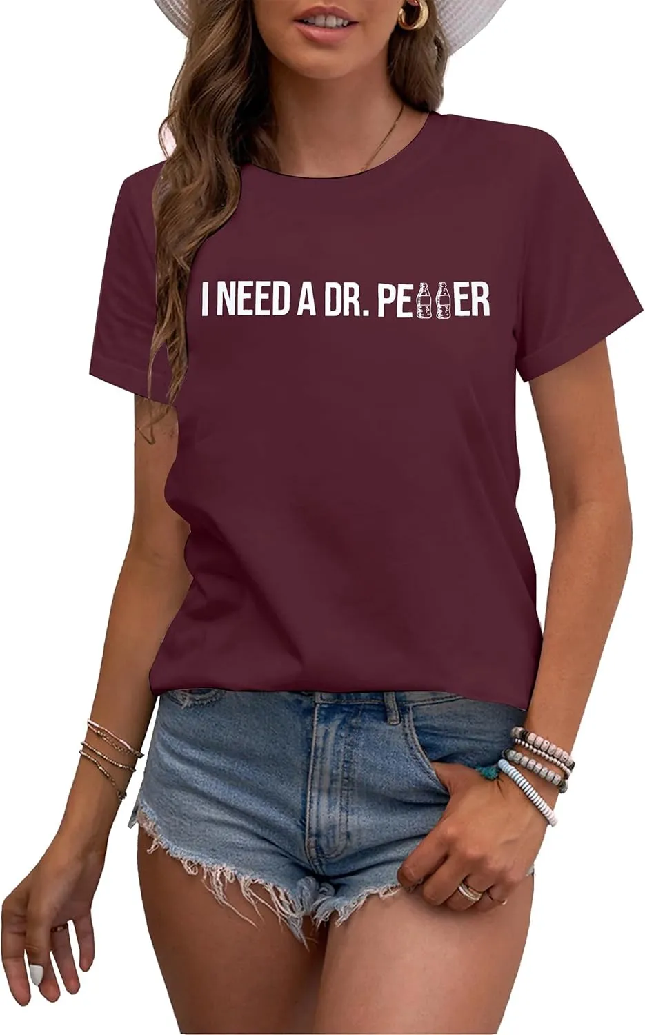 MNLYBABY Funny Saying Shirt for Women Letters Graphic Short Sleeve Casual Top Tees