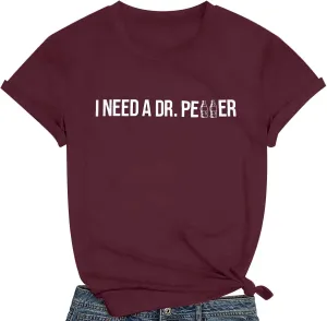 MNLYBABY Funny Saying Shirt for Women Letters Graphic Short Sleeve Casual Top Tees