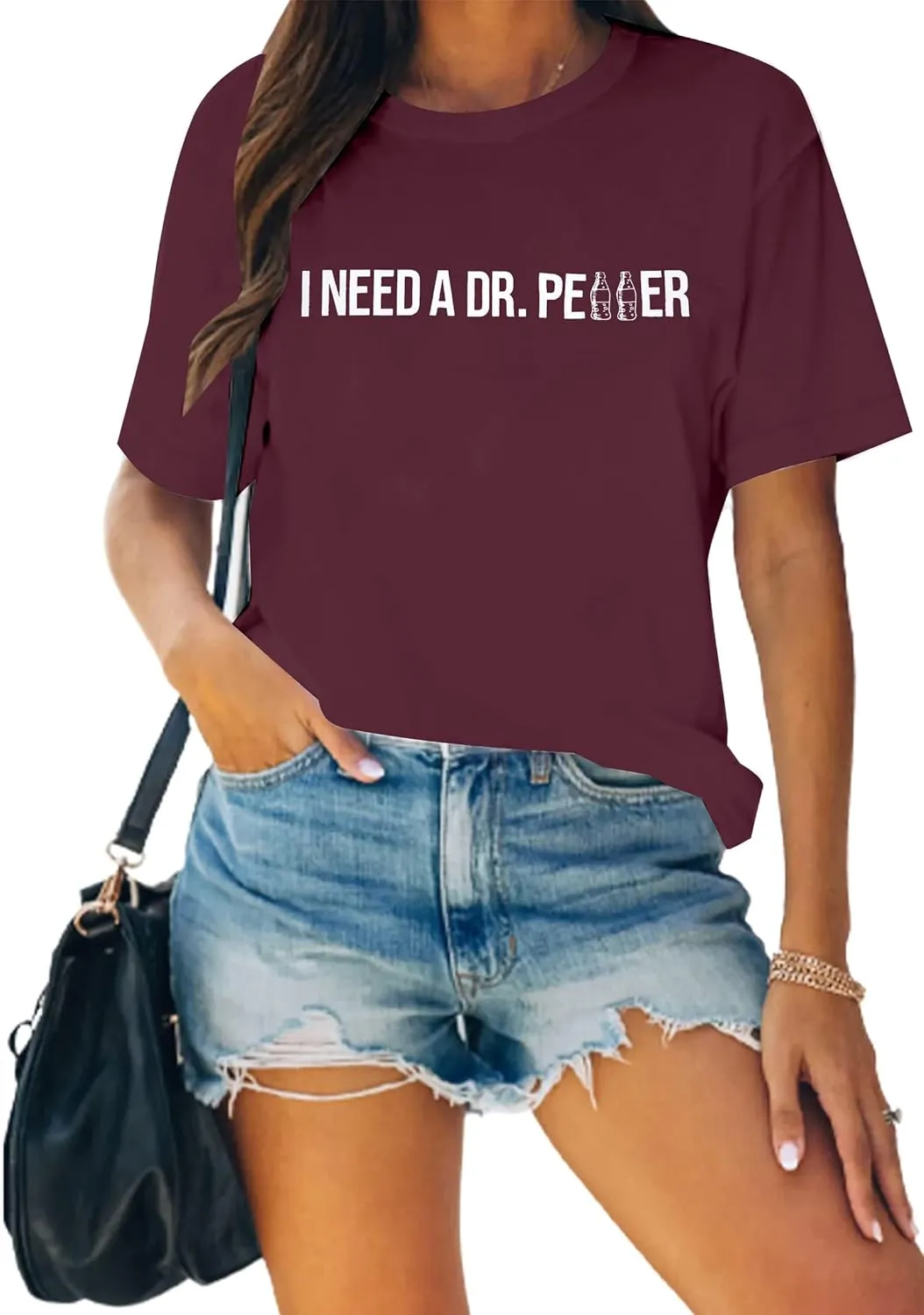 MNLYBABY Funny Saying Shirt for Women Letters Graphic Short Sleeve Casual Top Tees