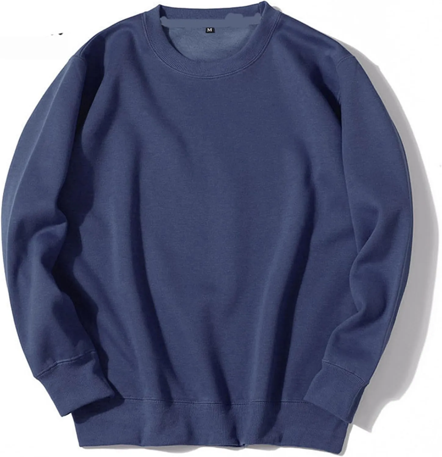 Muscularfit Tshirts Shirts for Men Long Sleeve Crewneck Sweatshirts Causal Solid Athletic Gym Workout Tee Tops Loose Pullover