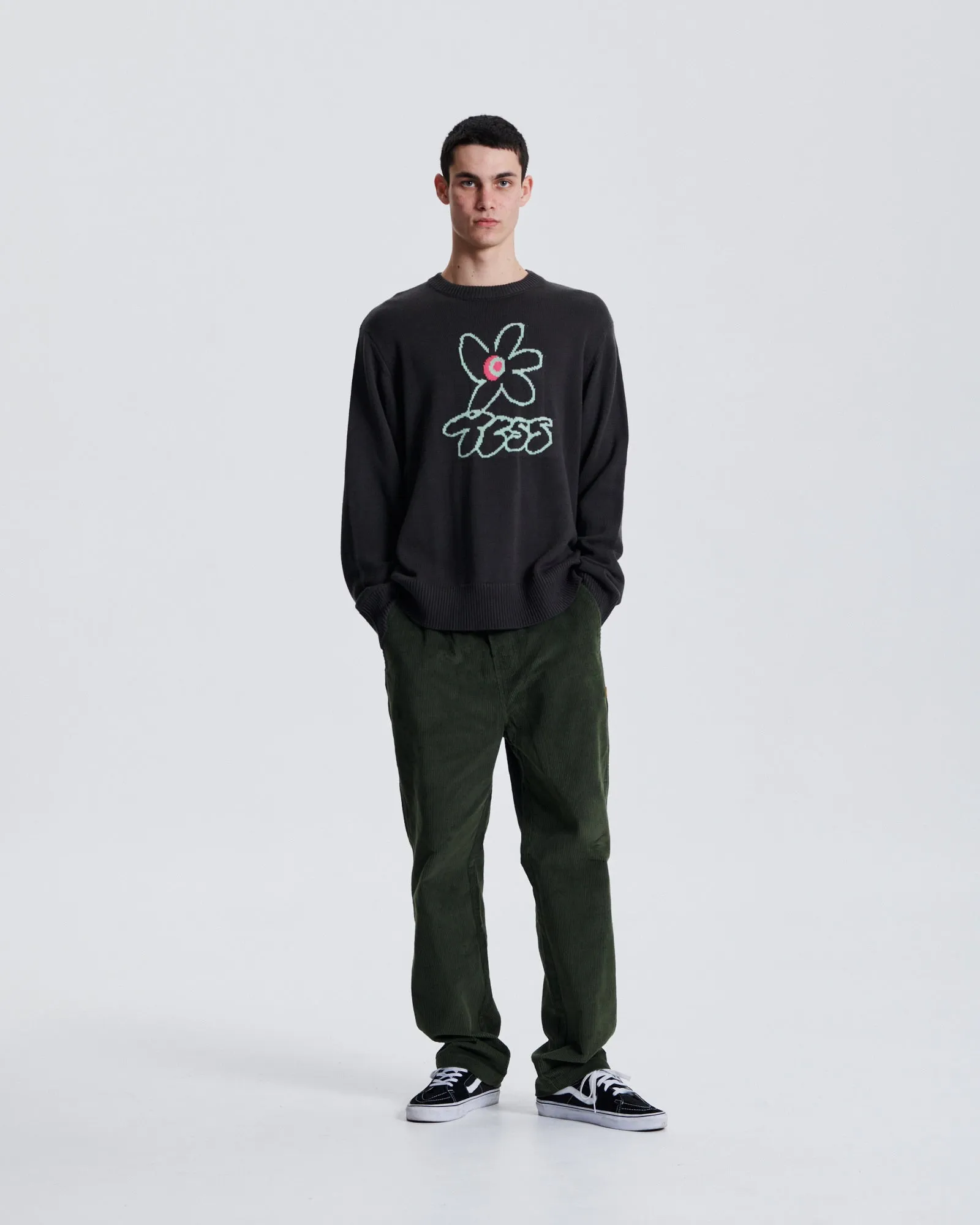 Neon Crew Knit - Black