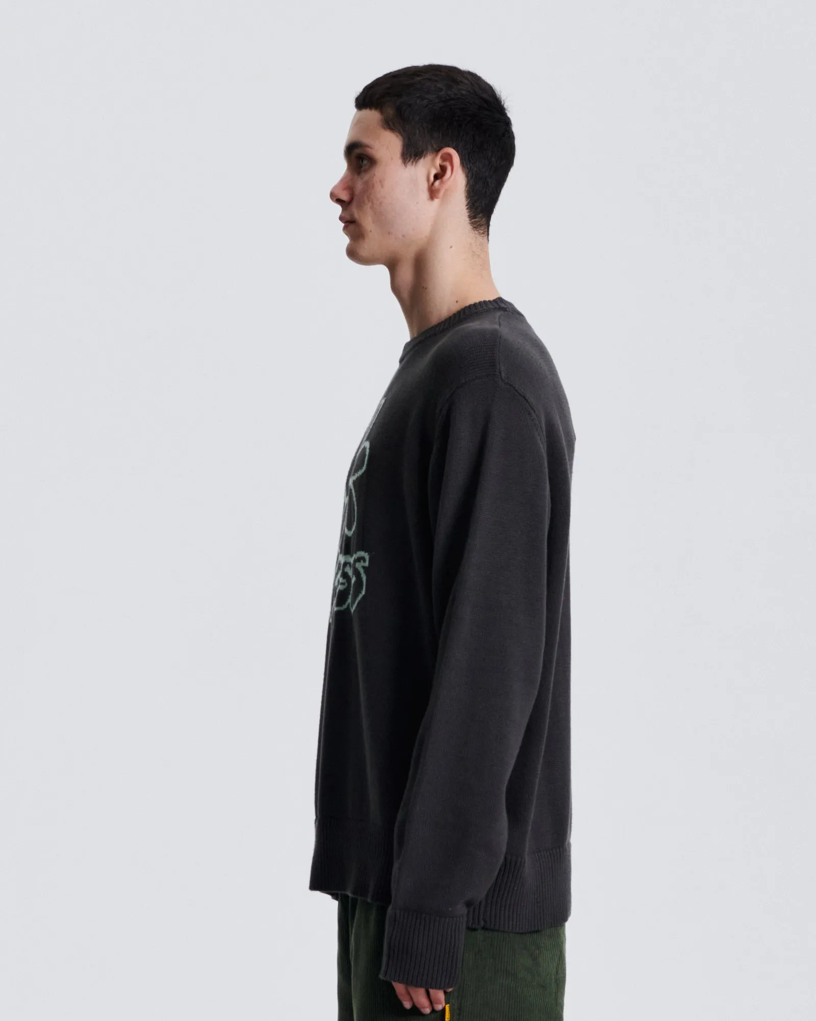 Neon Crew Knit - Black