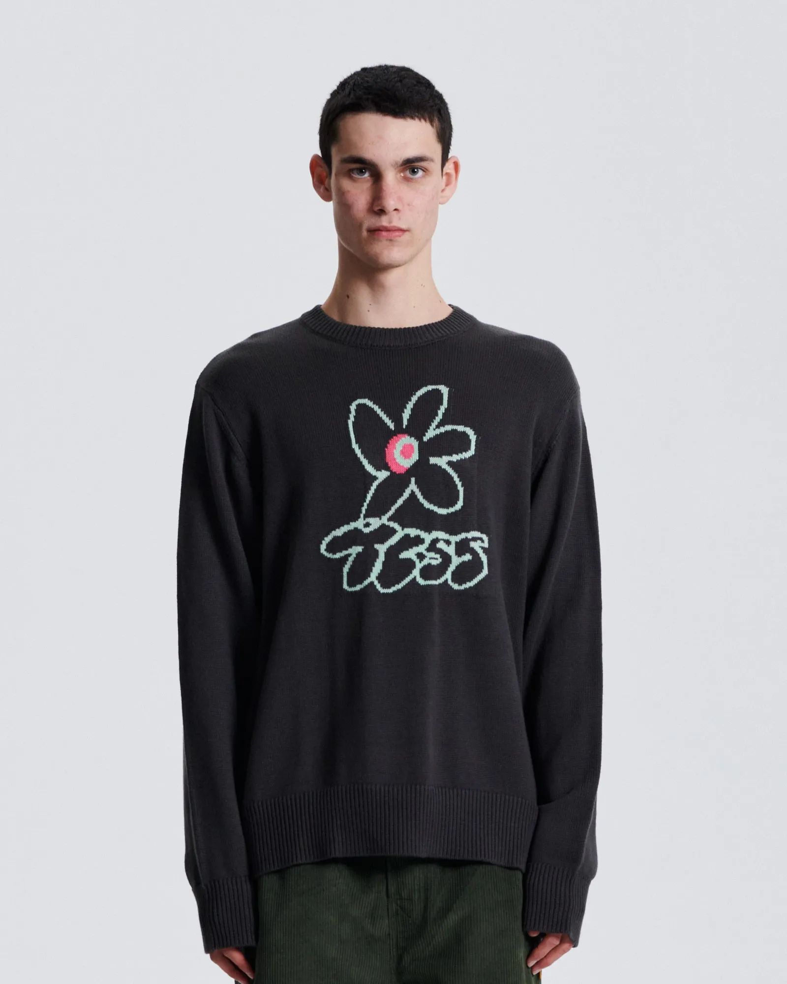 Neon Crew Knit - Black