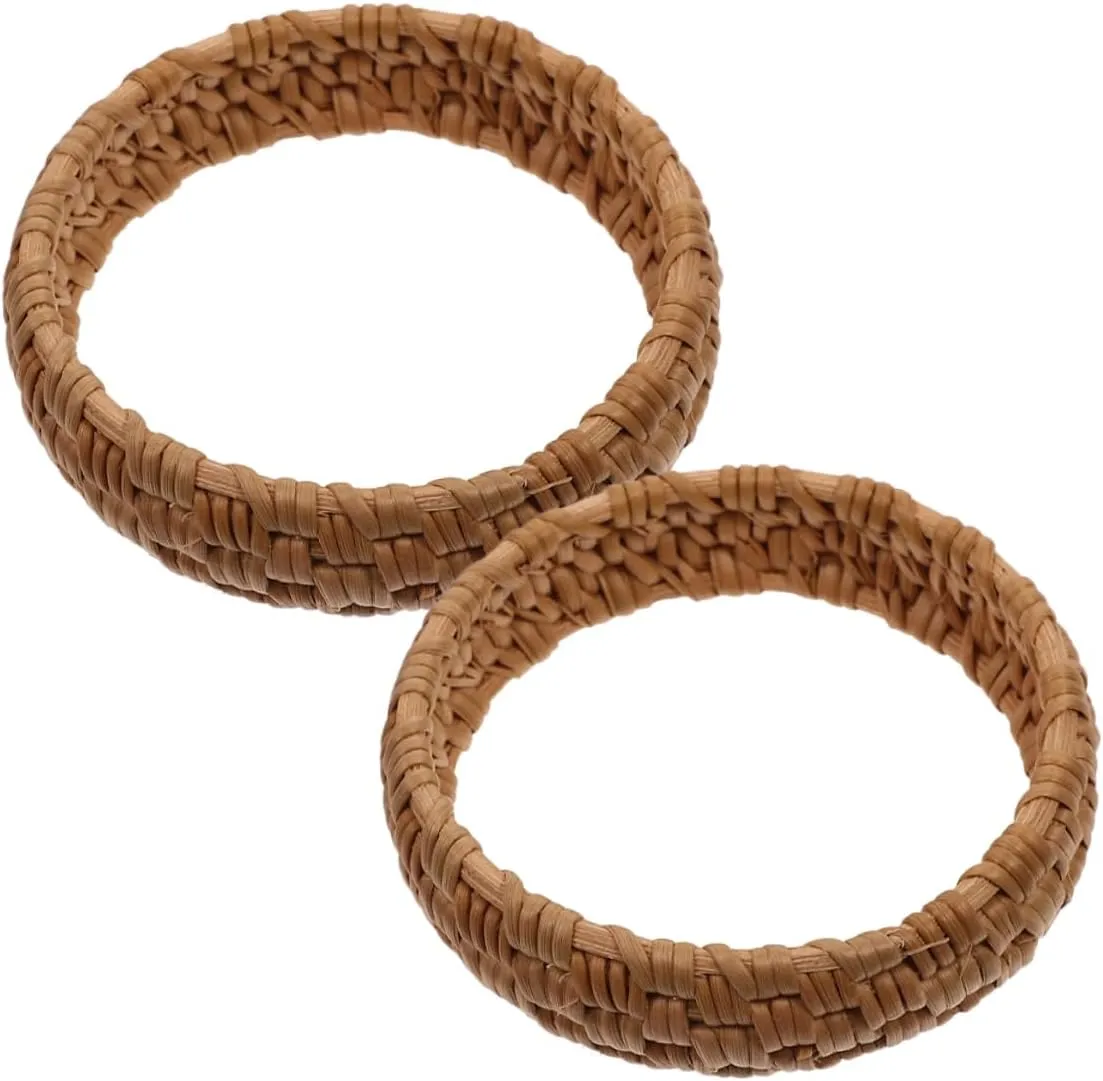 NOLITOY Pcs Rattan Bracelets Handmade Woven Bangle Bracelets Lightweight for Daily Wear Collection