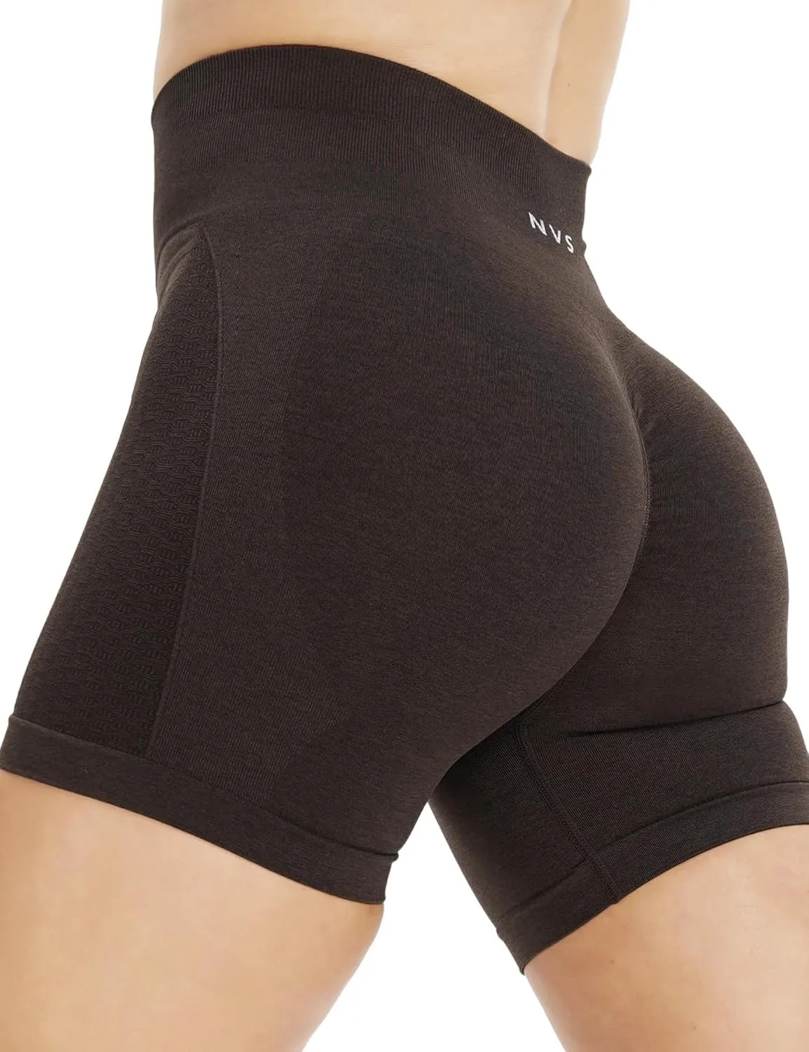 NVS Workout Shorts Women Amplify Contour Seamless Scrunch Shorts Gym Running Fitness Yoga Booty Bike Shorts