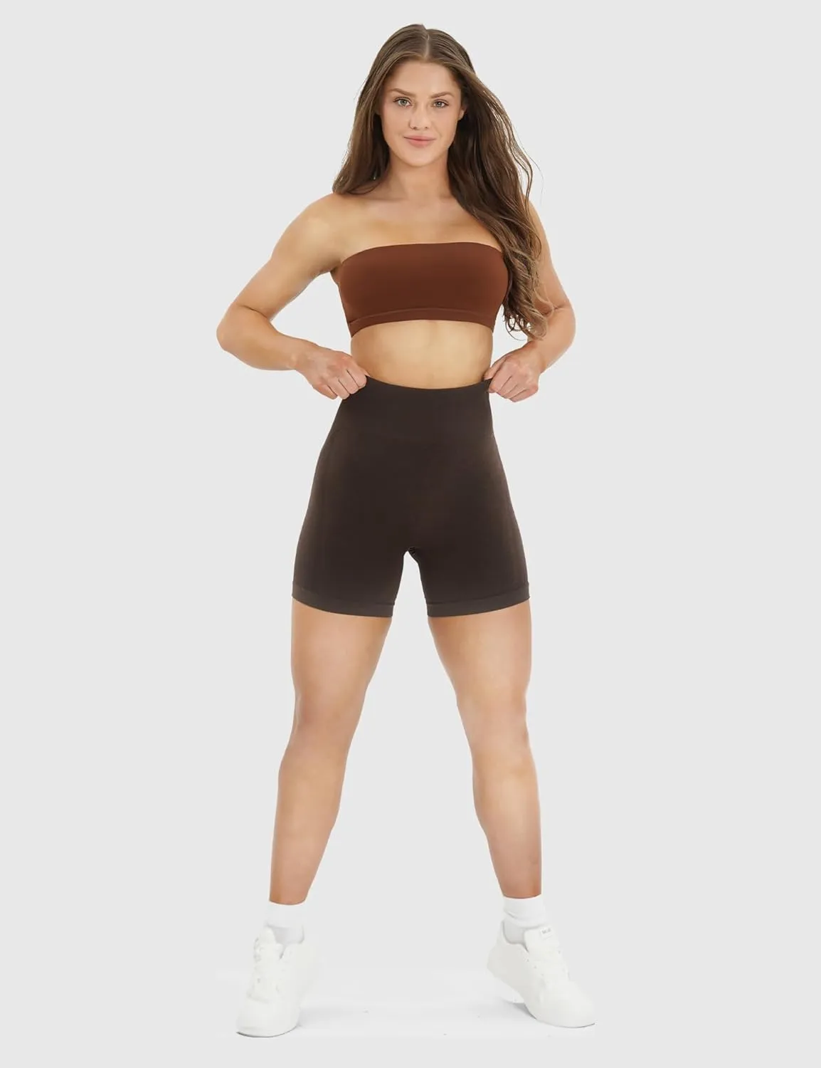 NVS Workout Shorts Women Amplify Contour Seamless Scrunch Shorts Gym Running Fitness Yoga Booty Bike Shorts