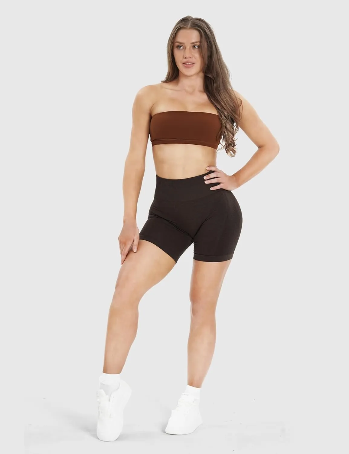 NVS Workout Shorts Women Amplify Contour Seamless Scrunch Shorts Gym Running Fitness Yoga Booty Bike Shorts