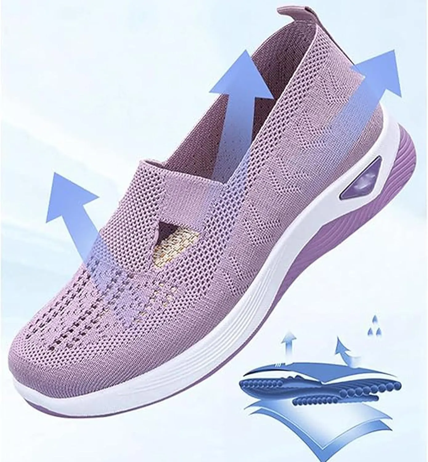Orthowalkway Womens ShoesWomen's Woven Orthopedic Breathable Soft Shoes,Zapatos Ortopdicos para Mujer, Women's Woven Orthopedic Breathable Soft Sole Shoes