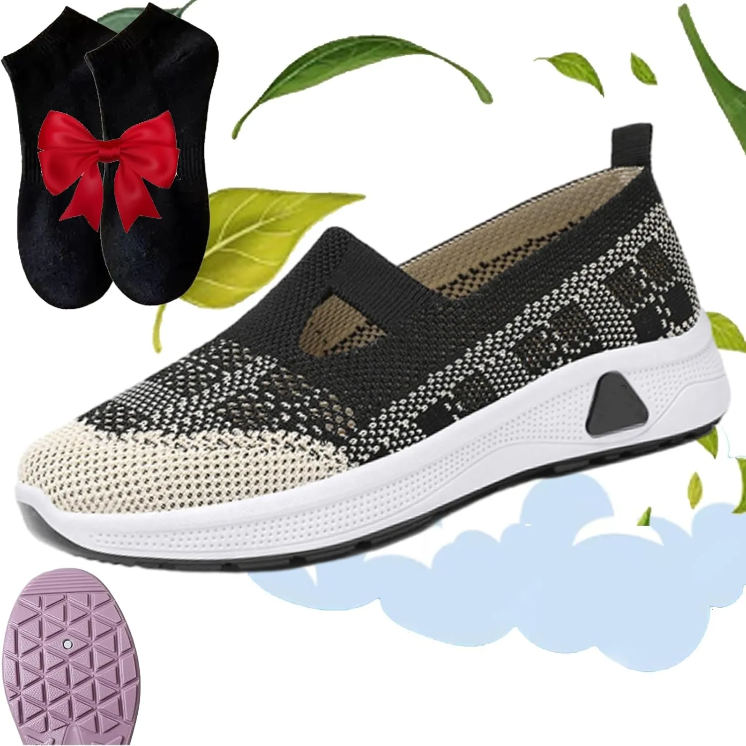 Orthowalkway Womens ShoesWomen's Woven Orthopedic Breathable Soft Shoes,Zapatos Ortopdicos para Mujer, Women's Woven Orthopedic Breathable Soft Sole Shoes