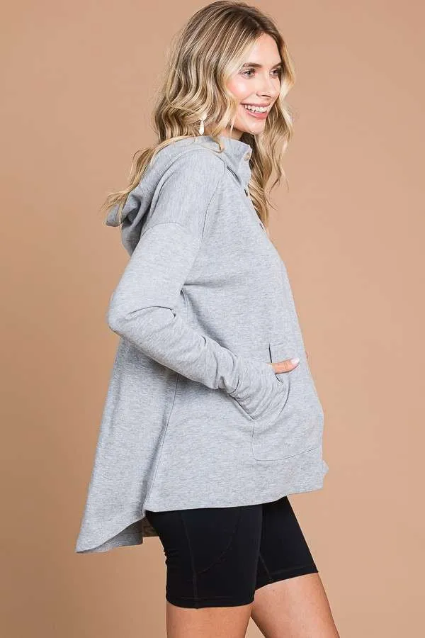 Oversized Flare Hoodie Top