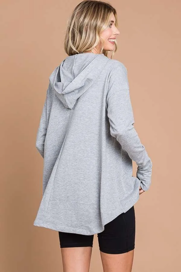 Oversized Flare Hoodie Top