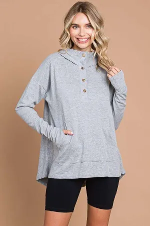 Oversized Flare Hoodie Top