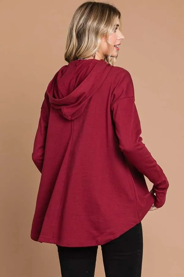 Oversized Flare Hoodie Top