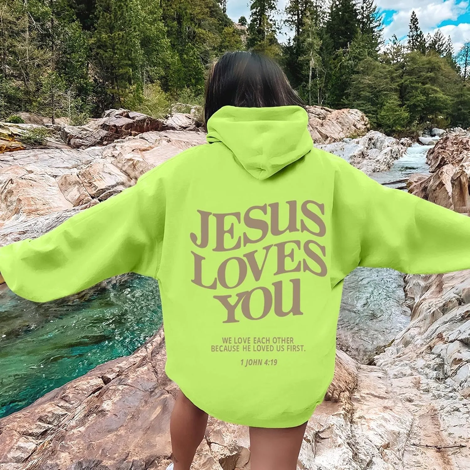 Oversized Graphic Sweatshirts For Teen Girls Cute Letter Printed Long Sleeve Casual Hoodies For Women Y2k Pullover