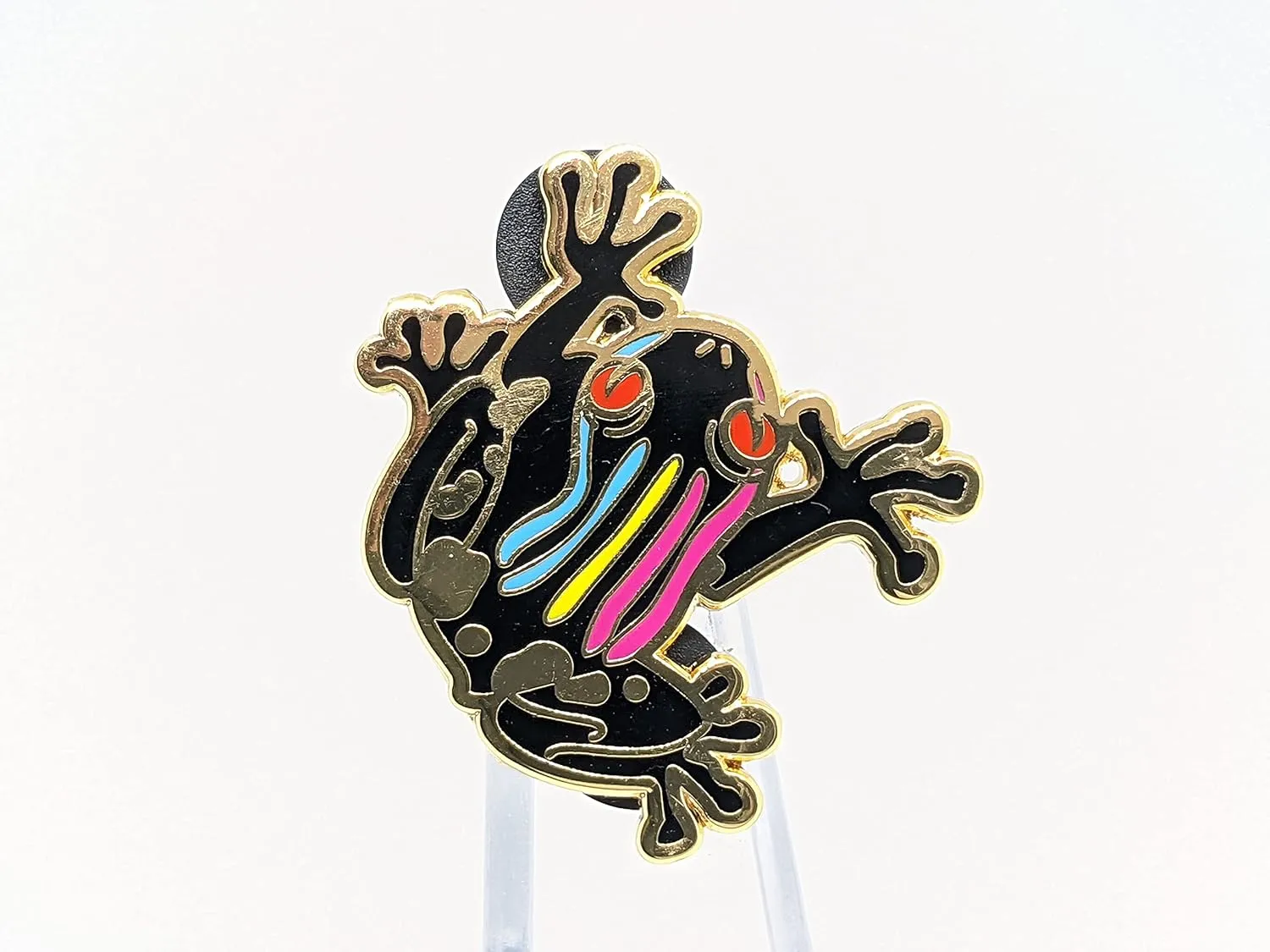 Pansexual Frog Pin | Tree Frog Enamel Pin in Subtle LGBT  Pan Pride Flag Colors | Subtle Pride Jewelry | Pan Frog Gay Pin