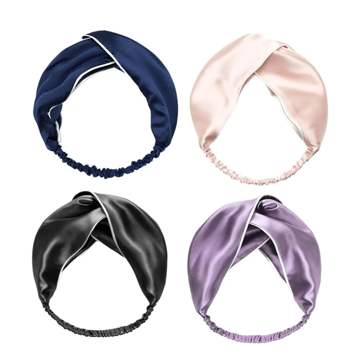 PartyKindom 4Pcs Elastic Twisted Headbands Soft Hairbands for Washing and Daily Wear Comfortable and Breathable Multi Use Hair Accessories for Women