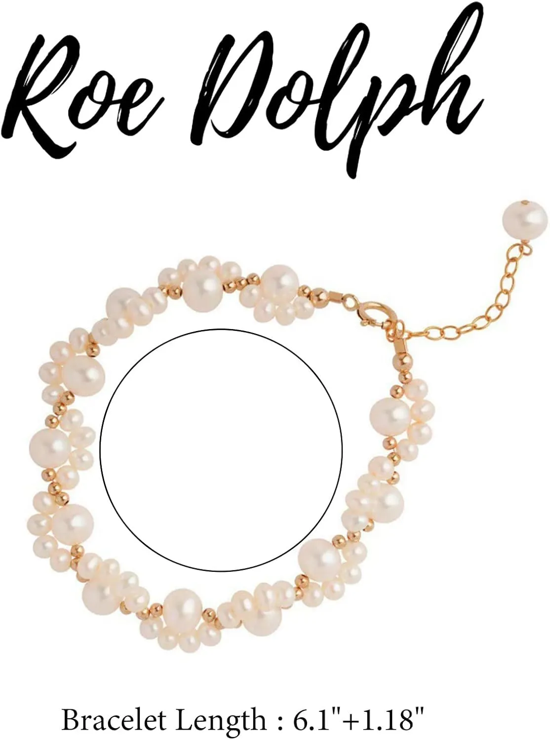 Pearl Bracelet for Women Gifts Trendy Stuff Dainty Bracelet White Baroque Pearl Wrist Bracelets Bridesmaid Bridal Wedding Jewelry Gifts