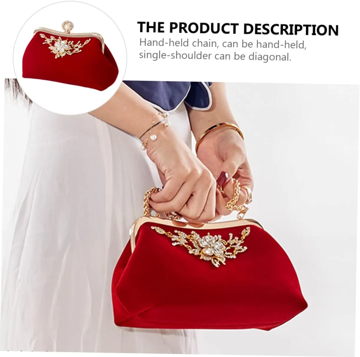 Plush Evening Bag Ladies Crossbody Bags Retro Decor White Wedding Handbags for Women Clutch Bag Prom