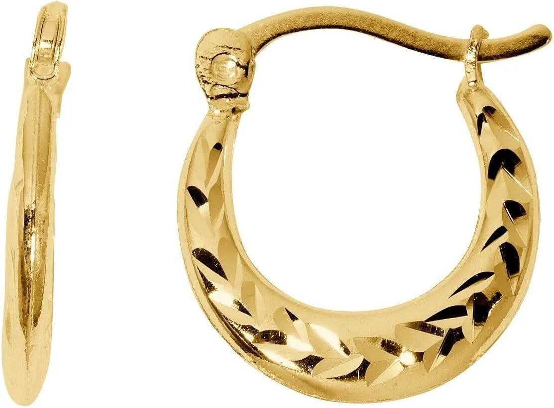 Primavera Italy Gold-Plated Sterling Silver Huggie Hoop Earrings  Elegant, Versatile, and Timelessly Sophisticated