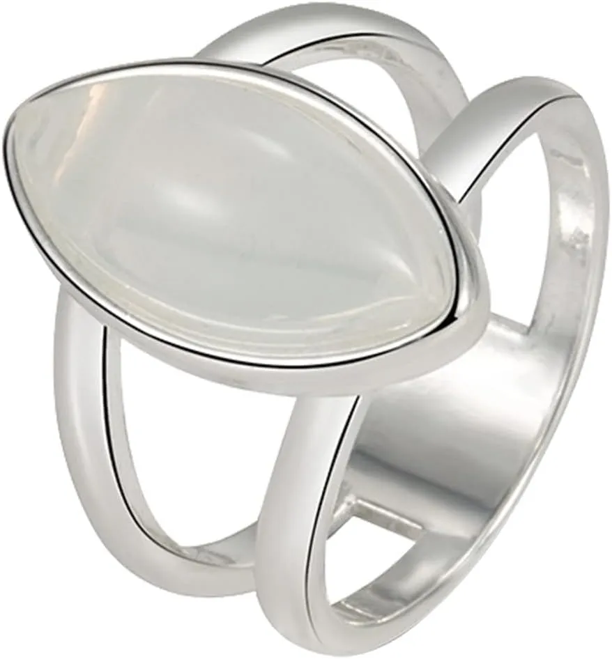 Promise Band Ring for Couples Women's Plated 925 Silver Vintage White Gemstone Ring Jewelry Gifts Wedding Promise Rings for Her