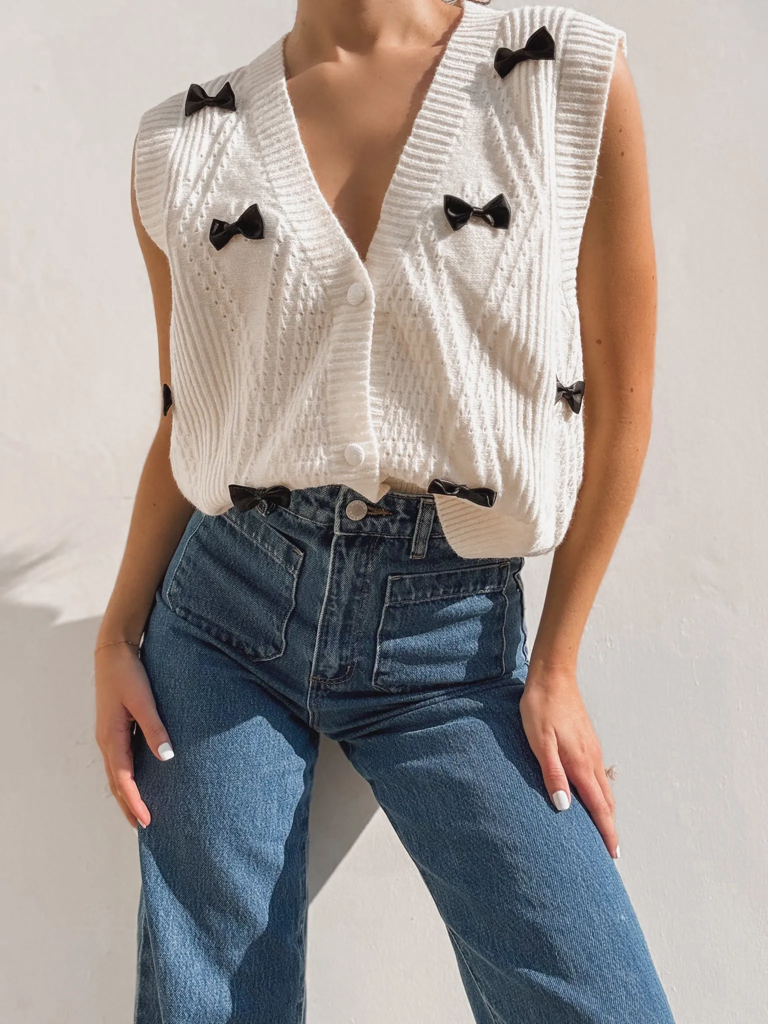 Put a Bow On It Knit Vest
