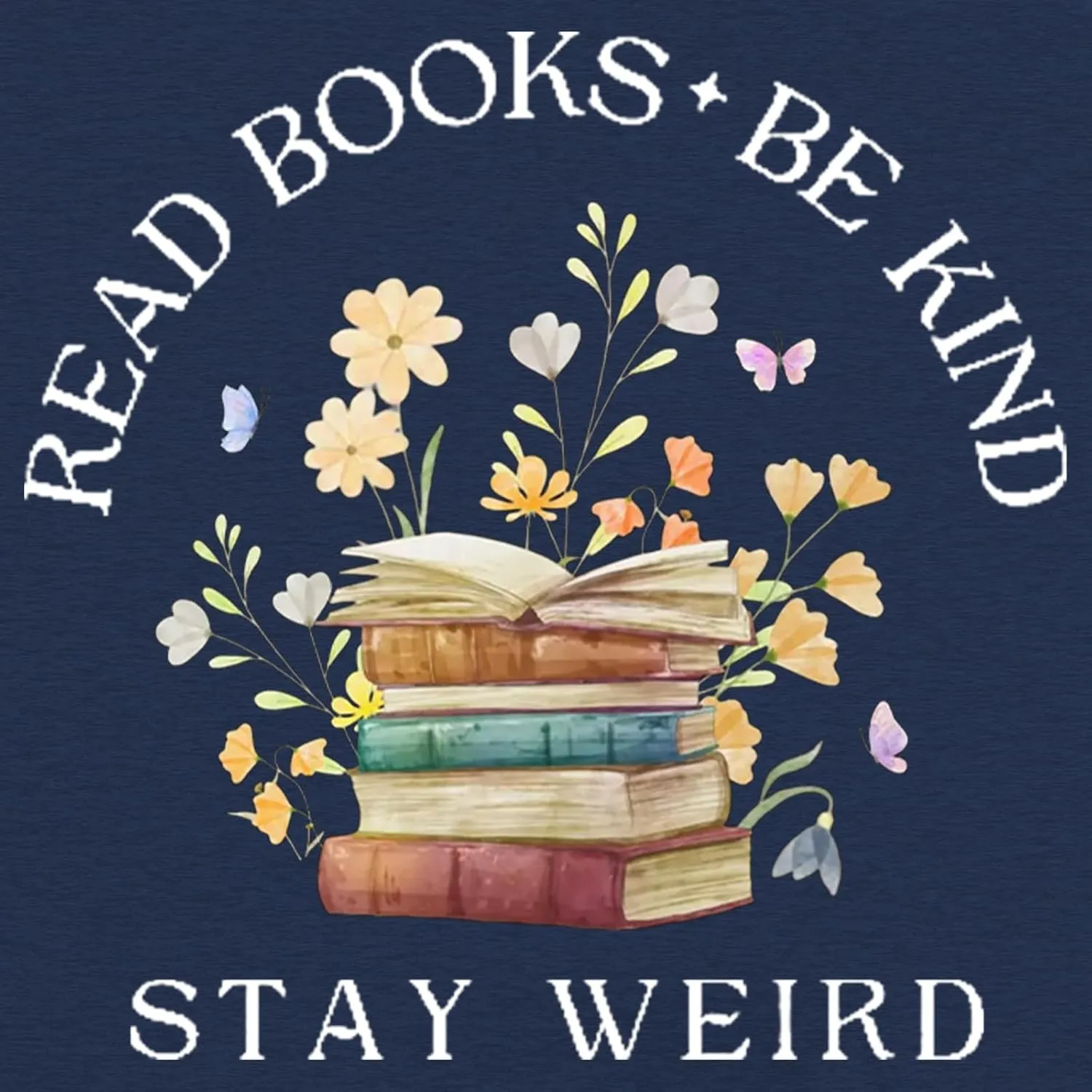 Read Shirt for Womens Read Books Be Kind Stay Weird Print Tshirt Funny Bookworm T-Shirt Read Tee