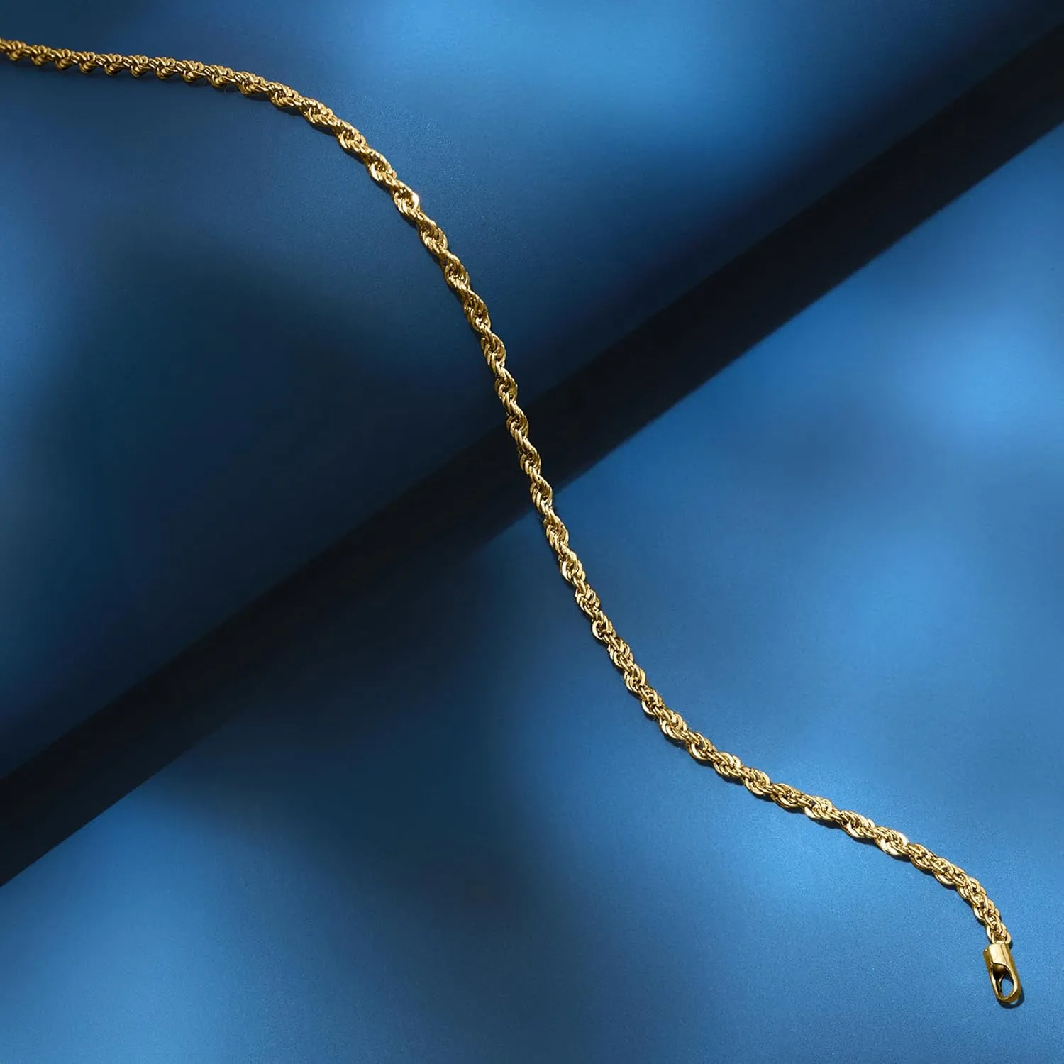RS Pure by Ross-Simons 1.5mm 14kt Yellow Gold Twisted Rope-Chain Bracelet