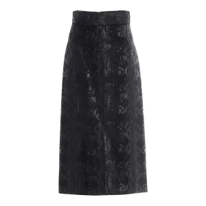 Saint Laurent Snake Skin Effect Skirt