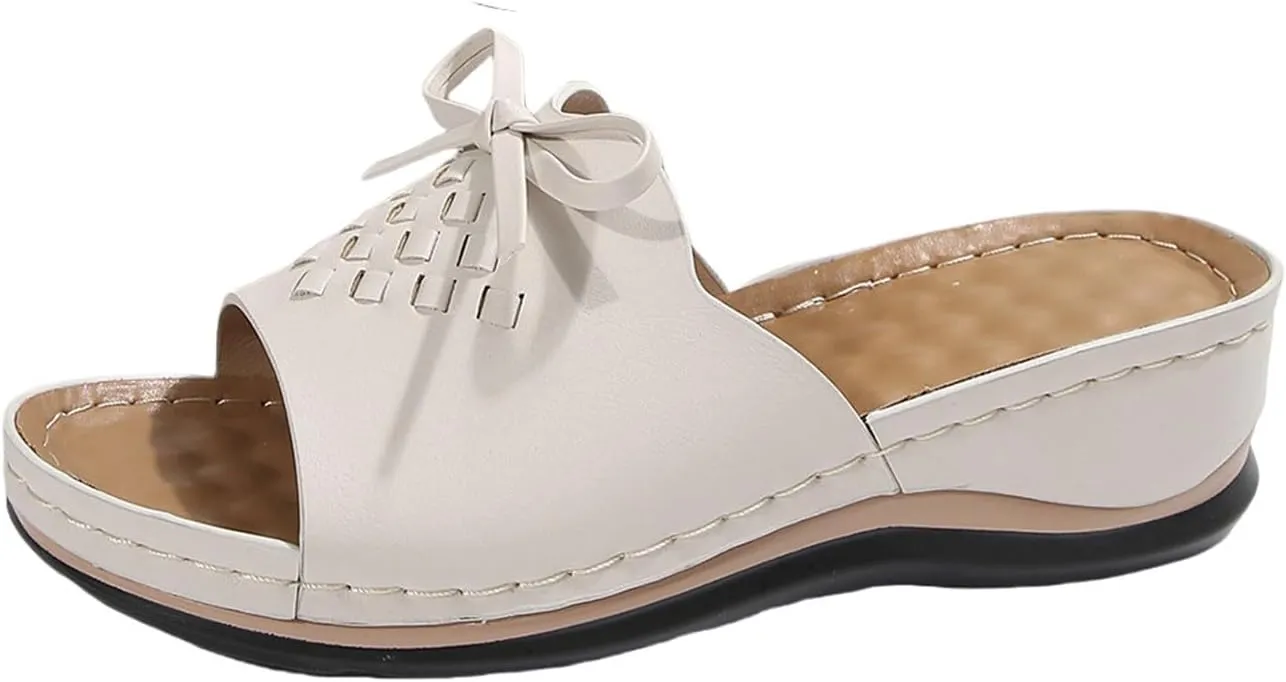 Sandals for Women 2025 Comfortable Arch Support Open Toe Soft Insole Beach Vacation Slingback Slip-On Wedge Sandals