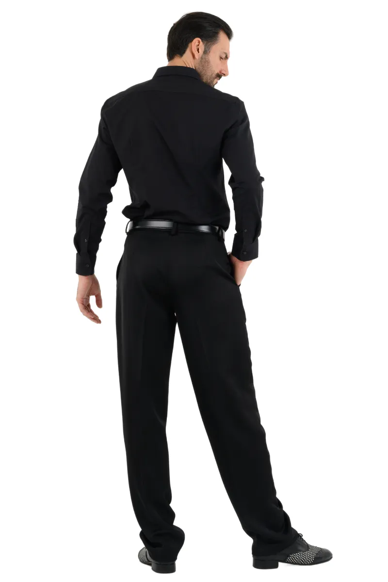 Satin Men's Tango Pants With Two Pleats
