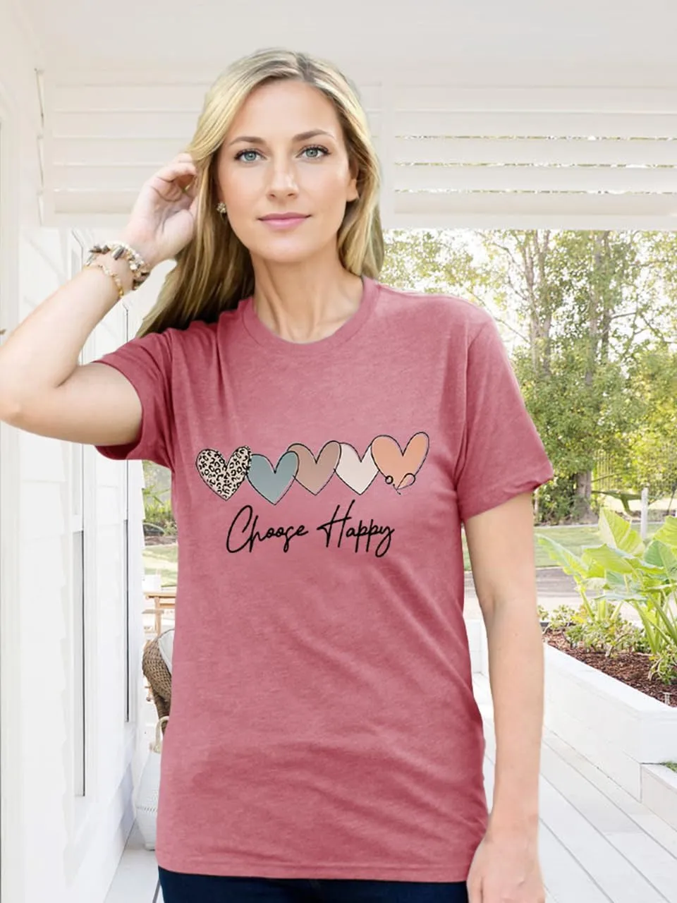 Savarana Graphic Tees for Women Be Kind Letter Print Shirts Funny Love Heart T Shirt Inspirational Happy Short Sleeve Tops
