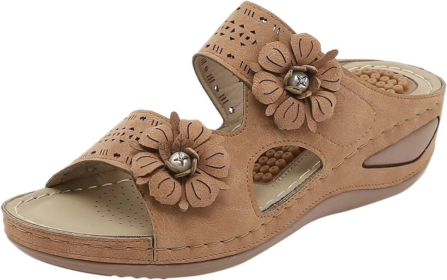 SBGMoSJ Shoes for Bunions and Wide Feet Women Summer Sandals for Women 2024 Black Gold Sandals for Women Dressy Flats Casual Summer Sandals Orthopedic Flip Flops with Heel Zapatos Plataforma De Mujer