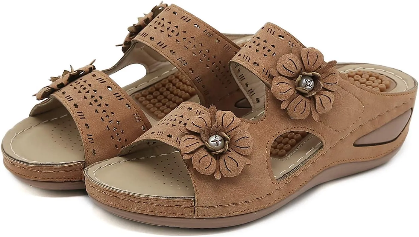 SBGMoSJ Shoes for Bunions and Wide Feet Women Summer Sandals for Women 2024 Black Gold Sandals for Women Dressy Flats Casual Summer Sandals Orthopedic Flip Flops with Heel Zapatos Plataforma De Mujer